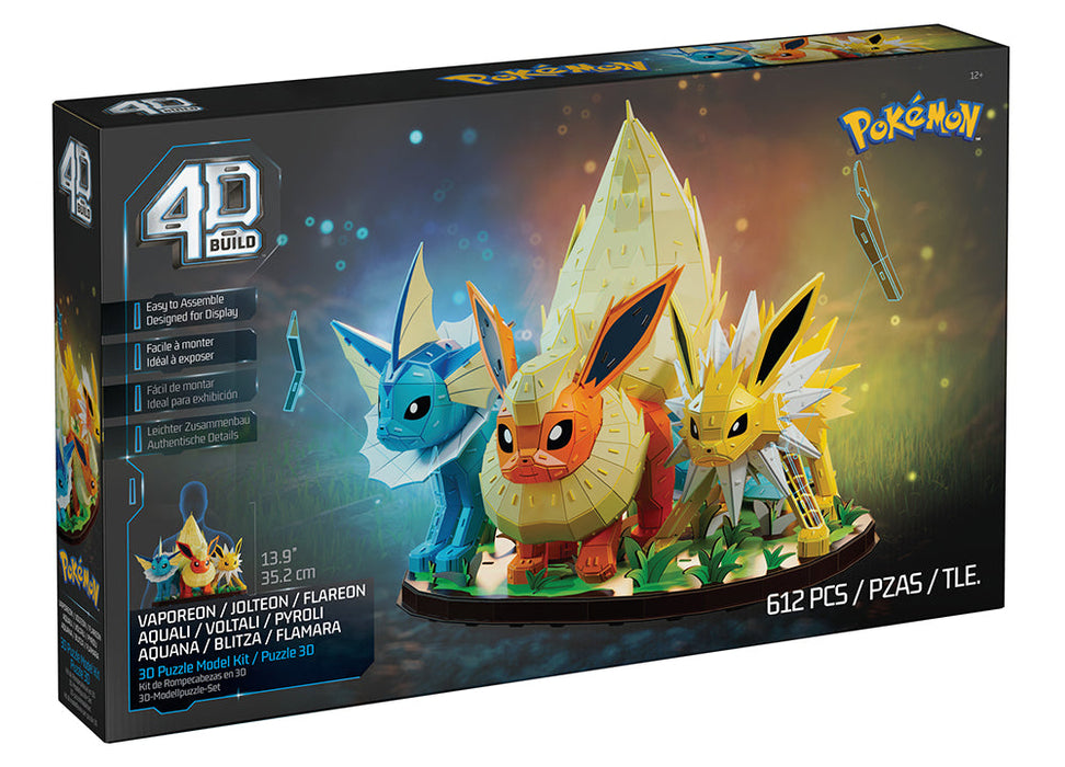 4D Build: Pokémon - Évoli trio d'évolution (multilingue)