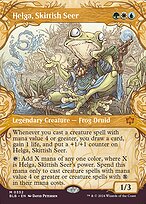 Helga, Skittish Seer (BLB-332) - mythic: (Showcase) (Borderless) - Foil