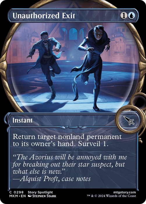 Unauthorized Exit (MKM-298) - common: (Showcase) - Foil