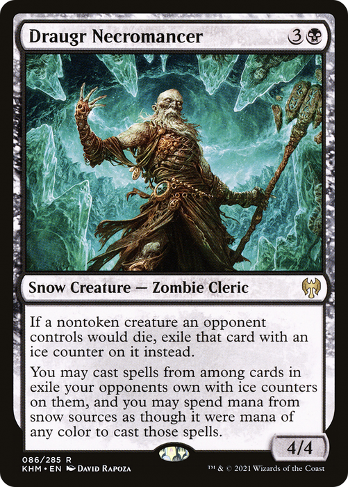 Draugr Necromancer (KHM-086) - rare: (snow) - Foil