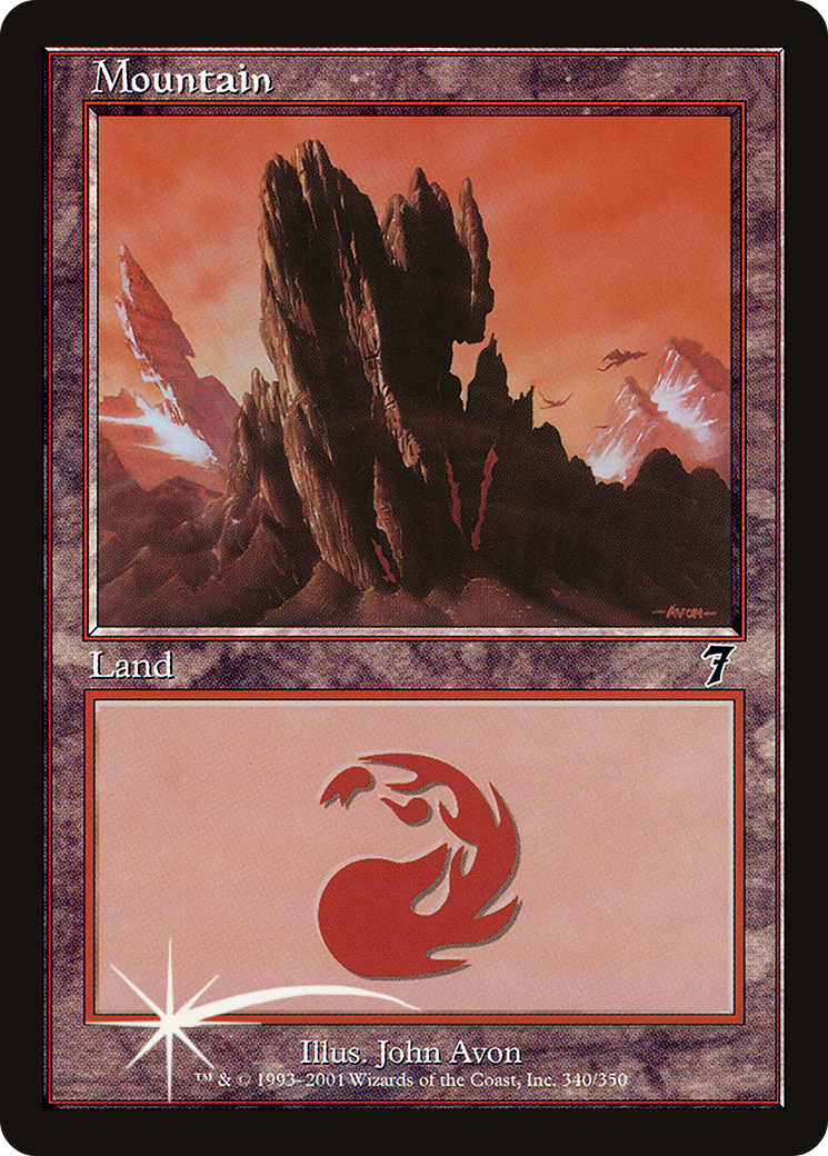 Mountain (7ED-340★) - common - Foil