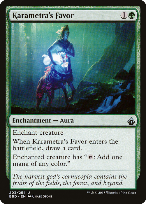 Karametra's Favor (BBD-203) - uncommon - Foil
