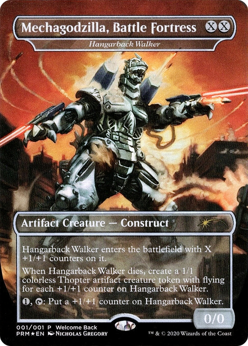 Hangarback Walker (UMP-002) - rare / Mechagodzilla, Battle Fortress (Borderless) - Foil
