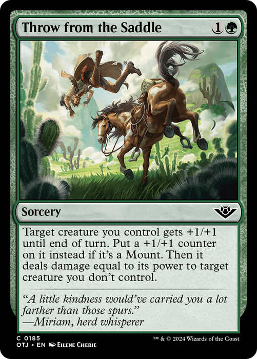 Throw from the Saddle (OTJ-185) - common - Foil