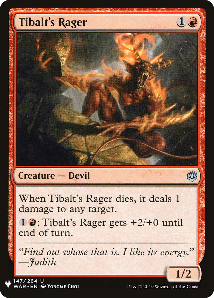 Tibalt's Rager (LIST-WAR-147) - uncommon