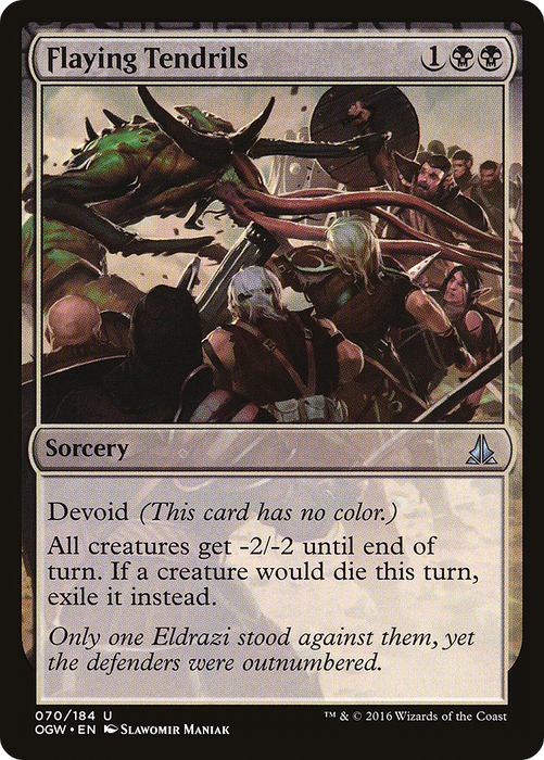 Flaying Tendrils (OGW-070) - uncommon: (devoid) - Foil