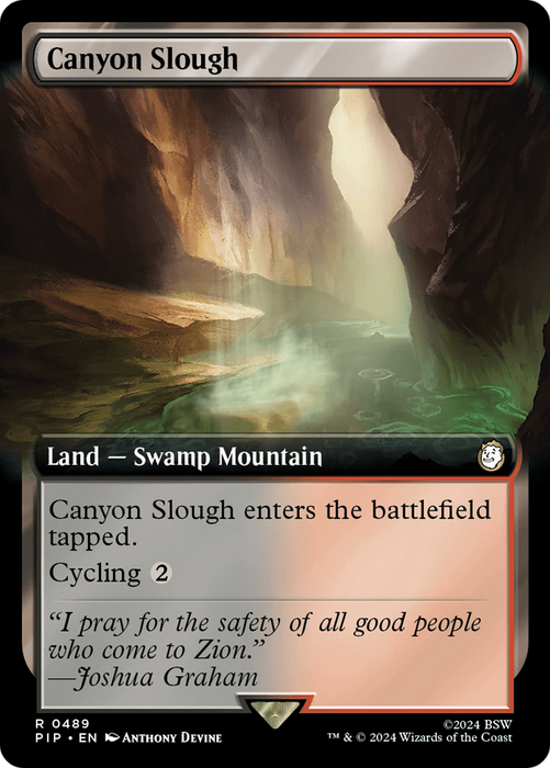 Canyon Slough (PIP-489) - rare: (Extended Art) - Foil