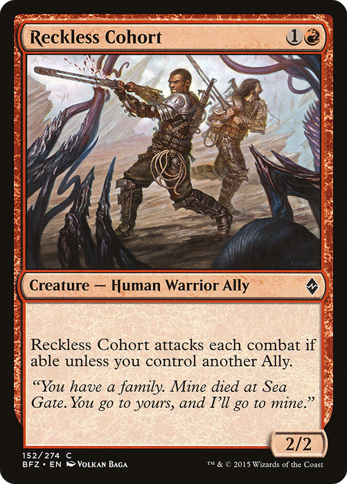 Reckless Cohort (BFZ-152) - common