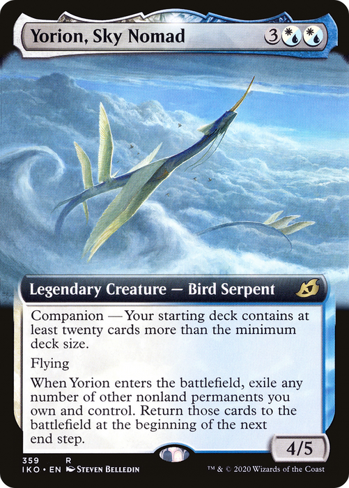 Yorion, Sky Nomad (IKO-359) - rare: (companion, Extended Art) - Foil