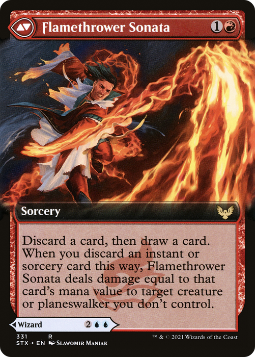 Torrent Sculptor // Flamethrower Sonata (STX-331) - rare: (Extended Art) - Foil