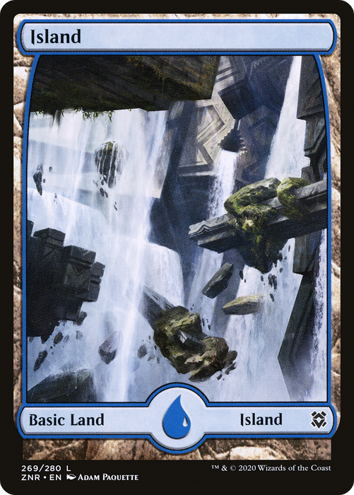 Island (ZNR-269) - common: (Full Art) - Foil