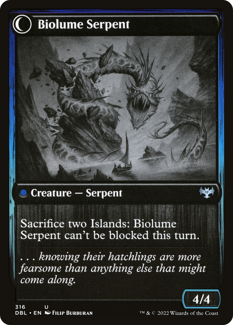 Biolume Egg // Biolume Serpent (DBL-316) - uncommon: (Double Faced Transform) - Foil