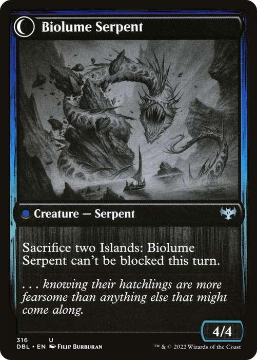 Biolume Egg // Biolume Serpent (DBL-316) - uncommon: (Double Faced Transform) - Foil