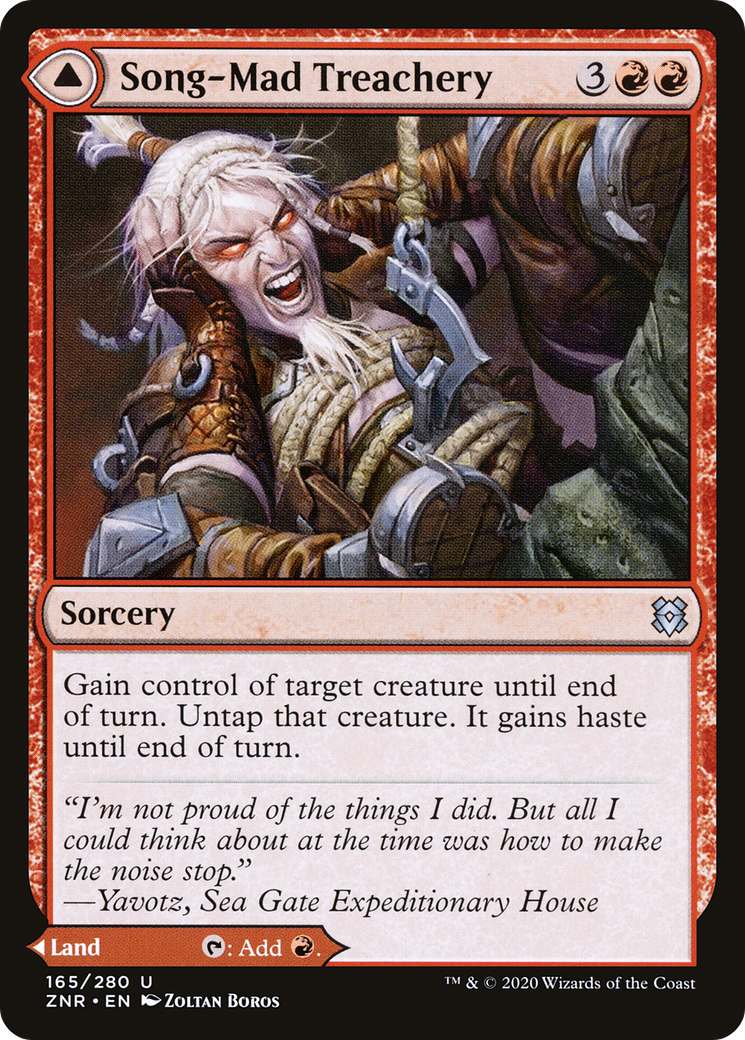 Song-Mad Treachery // Song-Mad Ruins (ZNR-165) - uncommon