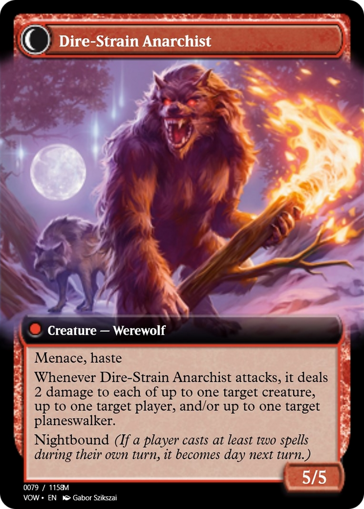 Volatile Arsonist // Dire-Strain Anarchist (PRM-95397) - mythic - Foil
