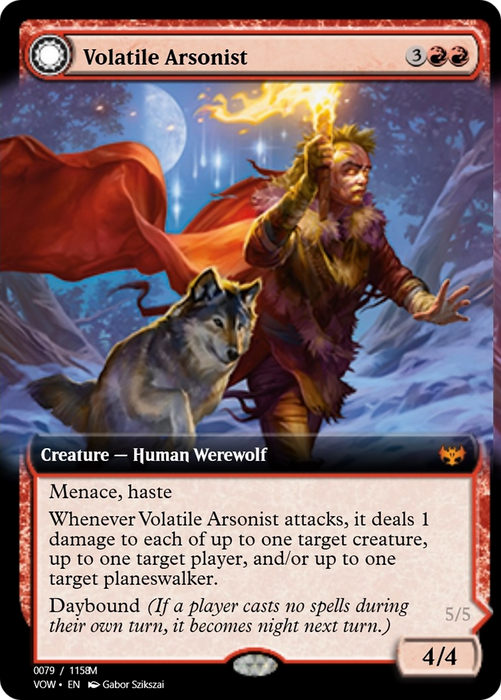 Volatile Arsonist // Dire-Strain Anarchist (PRM-95397) - mythic - Foil