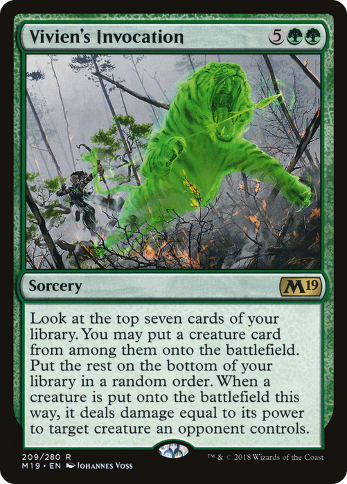 Vivien's Invocation (M19-209) - rare - Foil