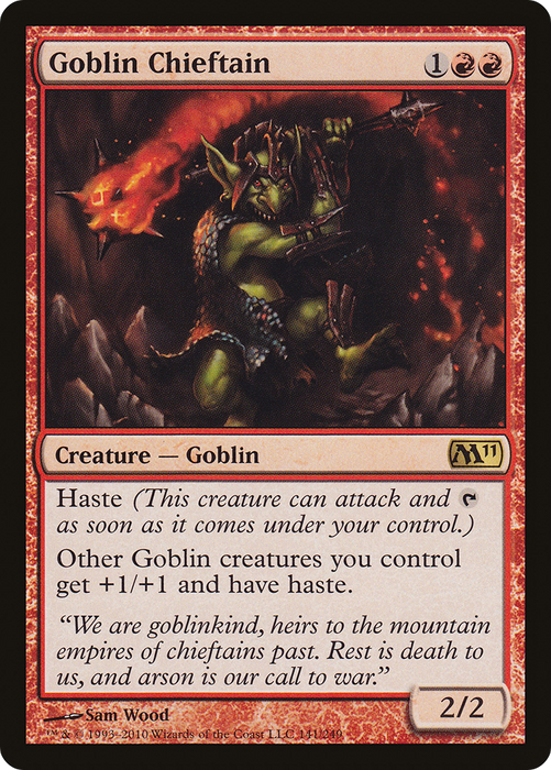 Goblin Chieftain (M11-141) - rare - Foil