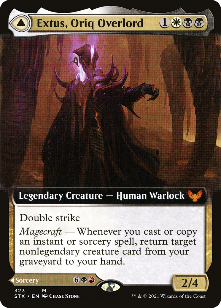 Extus, Oriq Overlord // Awaken the Blood Avatar (STX-323) - mythic: (Extended Art) - Foil