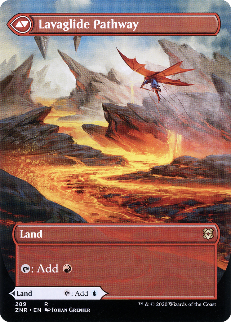 Riverglide Pathway // Lavaglide Pathway (ZNR-289) - rare: (Showcase) (Borderless) - Foil