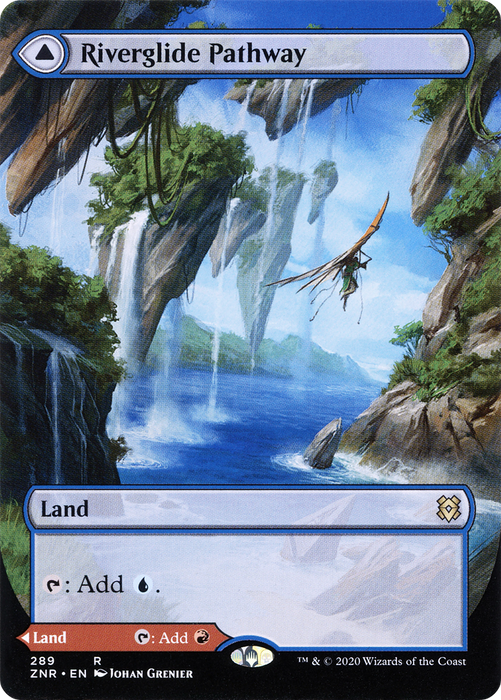 Riverglide Pathway // Lavaglide Pathway (ZNR-289) - rare: (Showcase) (Borderless) - Foil