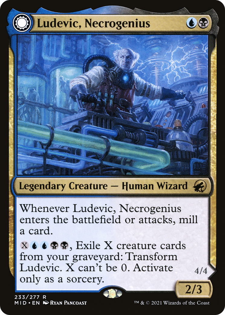 Ludevic, Necrogenius // Olag, Ludevic's Hubris (MID-233) - rare: (Double Faced Transform)
