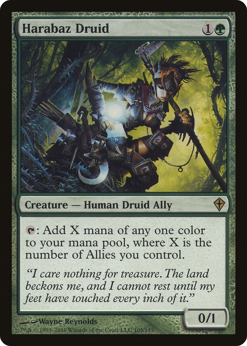 Harabaz Druid (WWK-105) - rare - Foil
