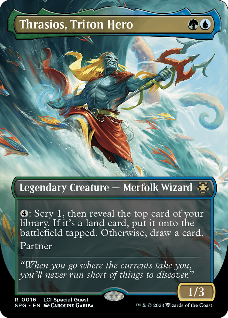 Thrasios, Triton Hero (SPG-016) - rare (Borderless) - Foil
