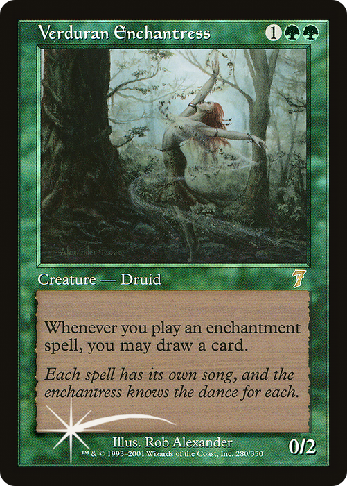 Verduran Enchantress (7ED-280★) - rare - Foil