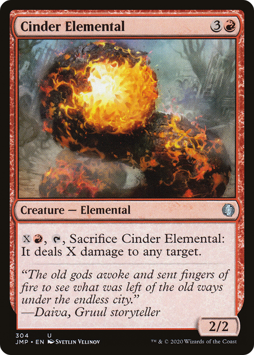 Cinder Elemental (JMP-304) - uncommon