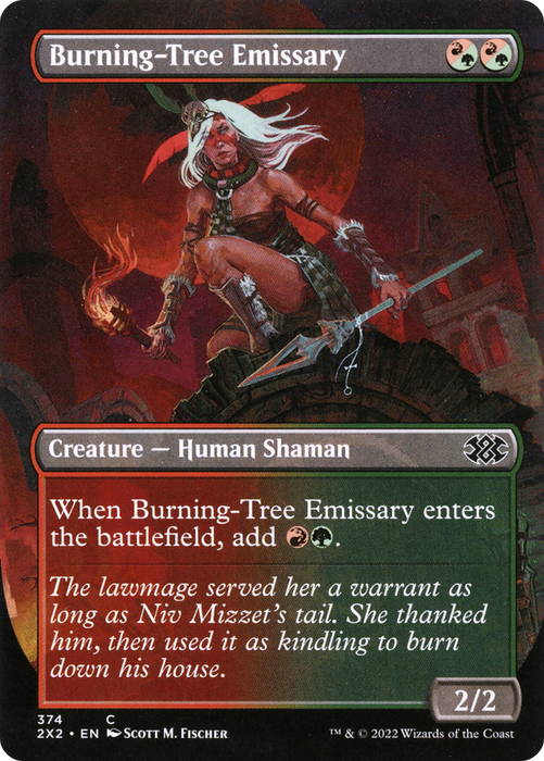 Burning-Tree Emissary (2X2-374) - common (Borderless) - Foil