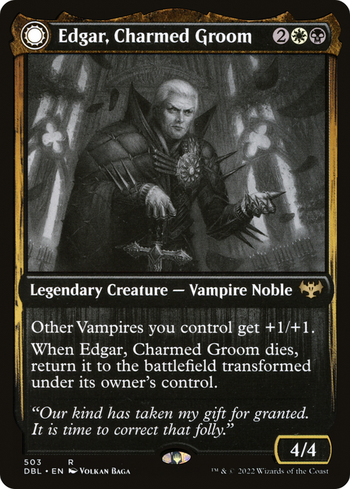 Edgar, Charmed Groom // Edgar Markov's Coffin (DBL-503) - rare: (Double Faced Transform) - Foil