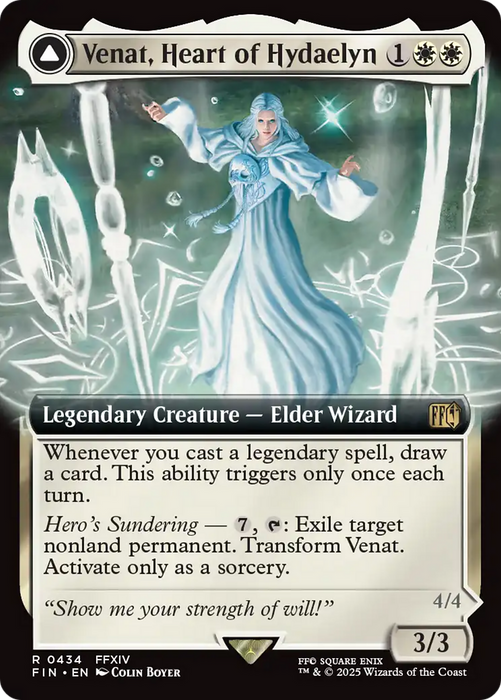 Venat, Heart of Hydaelyn // Hydaelyn, the Mothercrystal (FIN-434) - rare: (Extended Art)
