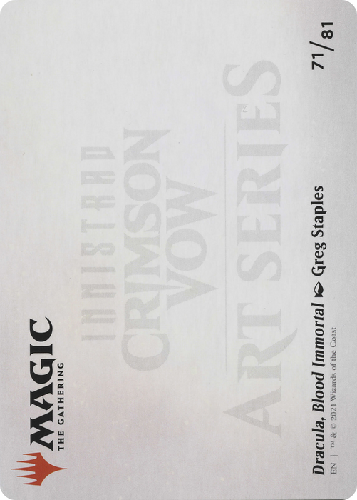 Dracula, Blood Immortal // Dracula, Blood Immortal (AVOW-071) - common (Borderless) - Foil