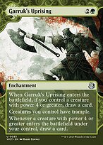 Garruk's Uprising (WOT-053) - uncommon: (Showcase) (Borderless) - Foil