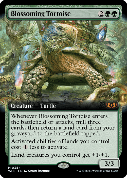 Blossoming Tortoise (WOE-354) - mythic: (Extended Art)