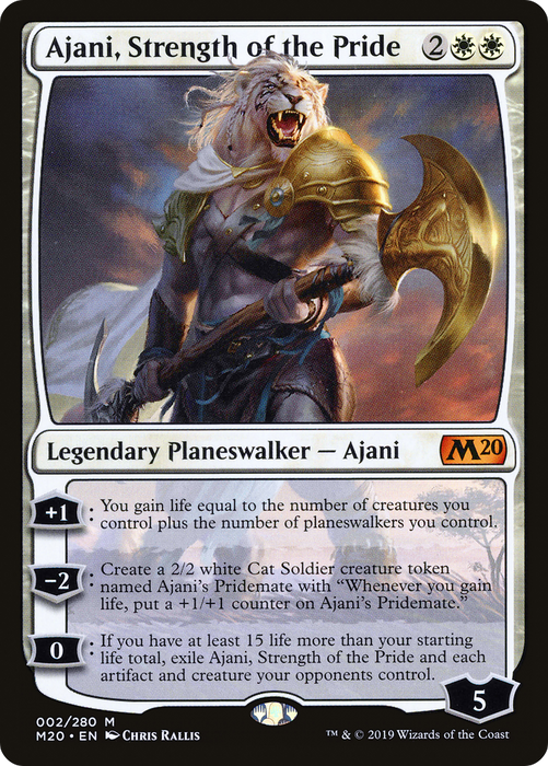 Ajani, Strength of the Pride (M20-002) - mythic - Foil