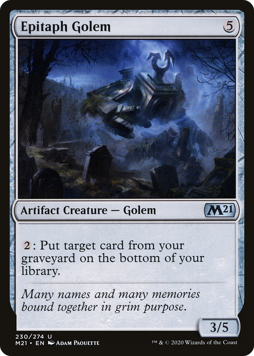 Epitaph Golem (M21-230) - uncommon