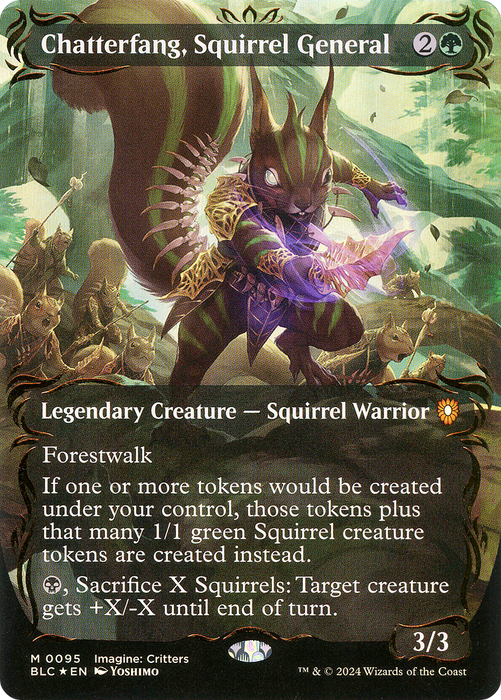 Chatterfang, Squirrel General (BLC-095) - mythic (Borderless) - Foil