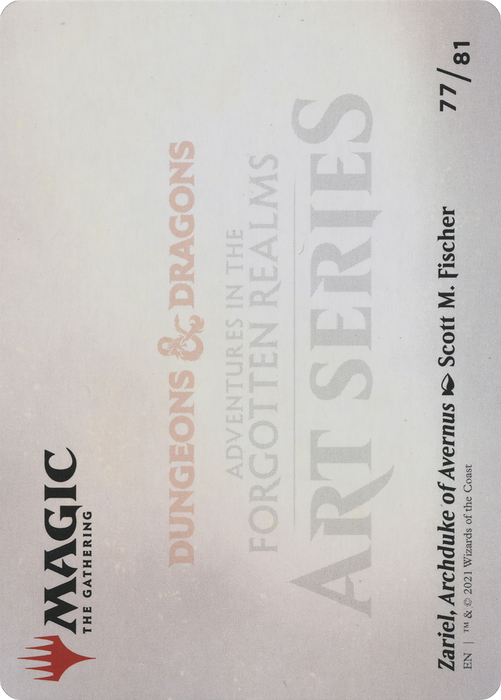 Zariel, Archduke of Avernus // Zariel, Archduke of Avernus (AAFR-077) - common (Borderless) - Foil