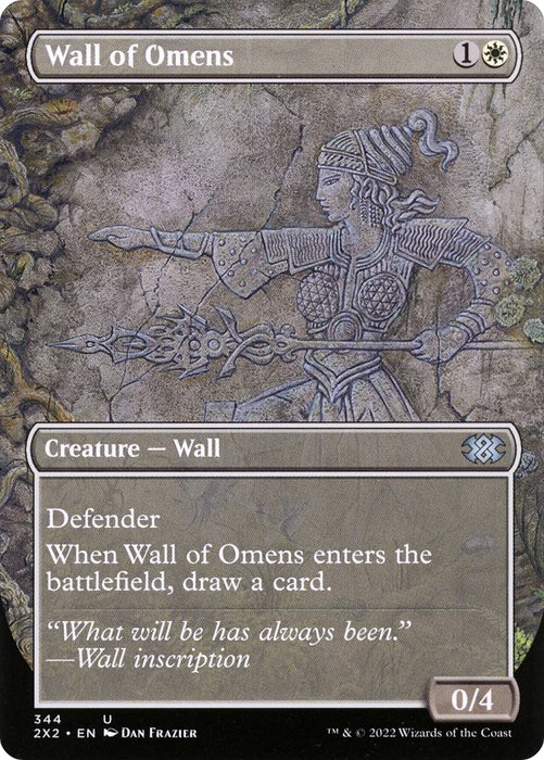 Wall of Omens (2X2-344) - uncommon (Borderless) - Foil