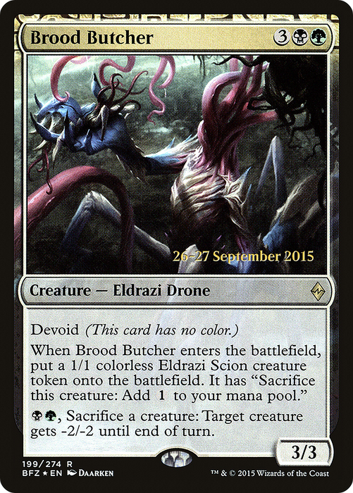 Brood Butcher (PRE-199S) - rare: (devoid) - Foil