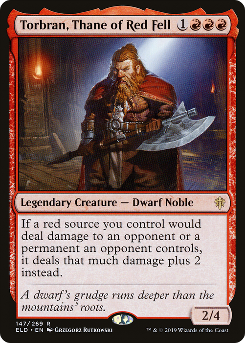 Torbran, Thane of Red Fell (ELD-147) - rare - Foil