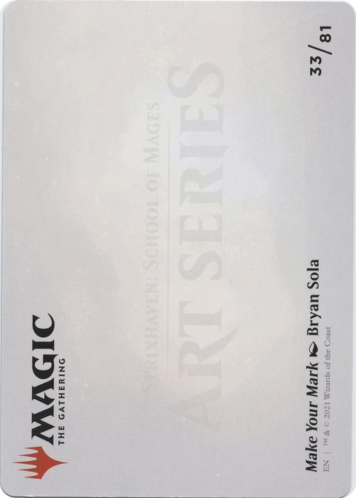 Make Your Mark // Make Your Mark (ASTX-033) - common (Borderless) - Foil