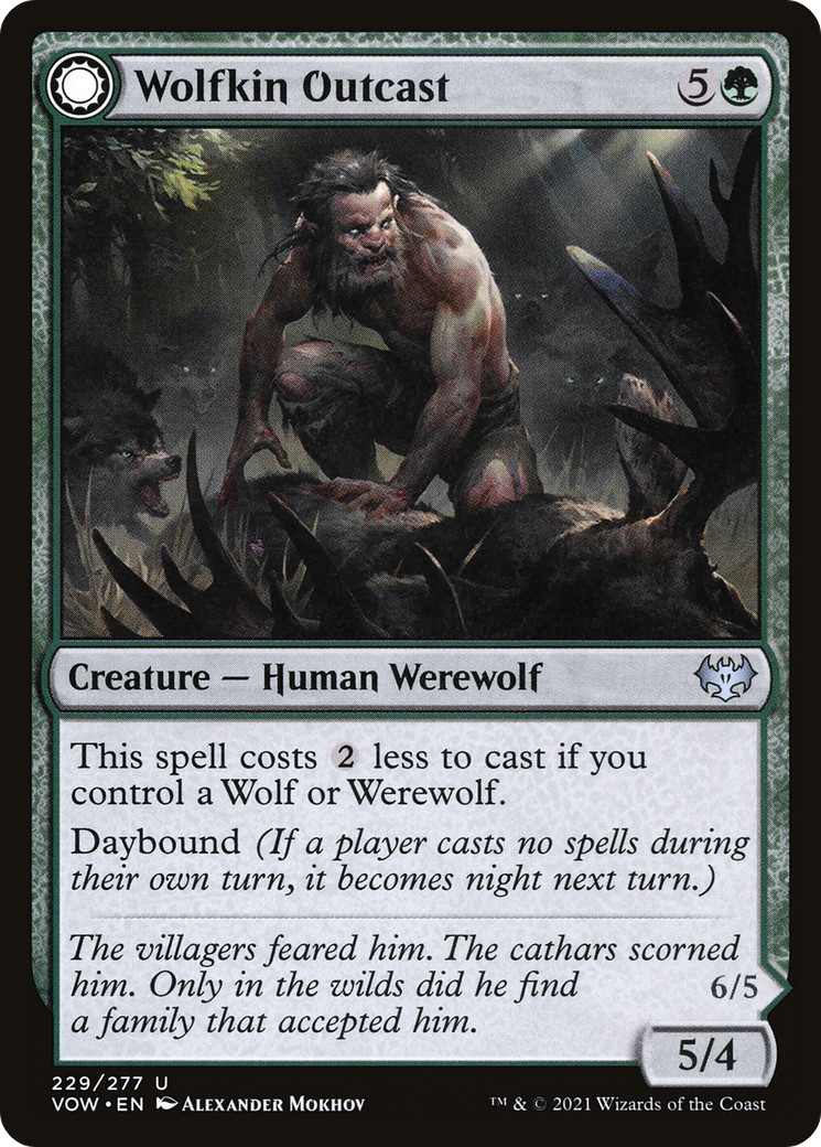Wolfkin Outcast // Wedding Crasher (VOW-229) - uncommon: (Double Faced Transform) - Foil