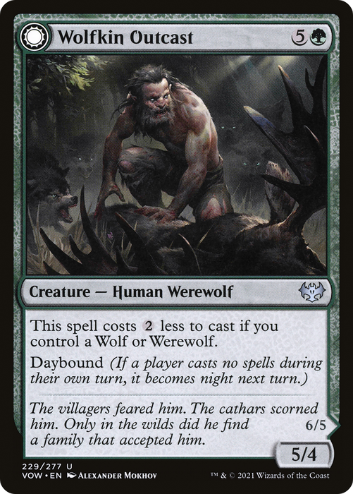 Wolfkin Outcast // Wedding Crasher (VOW-229) - uncommon: (Double Faced Transform) - Foil