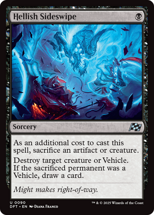Hellish Sideswipe (DFT-090) - uncommon - Foil