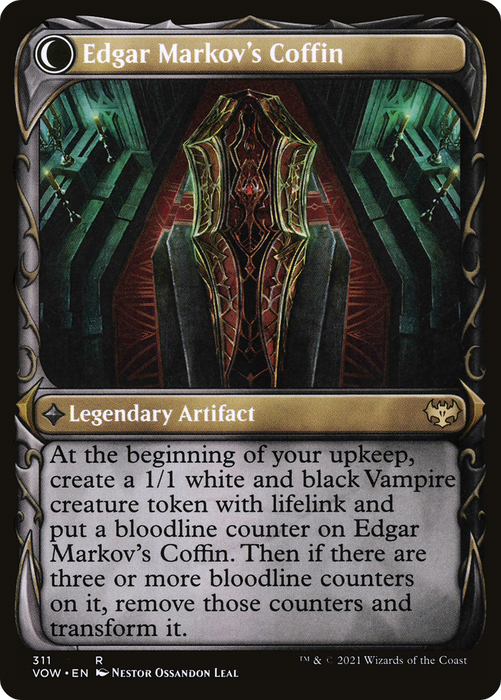 Edgar, Charmed Groom // Edgar Markov's Coffin (VOW-311) - rare: (Showcase, Double Faced Transform)