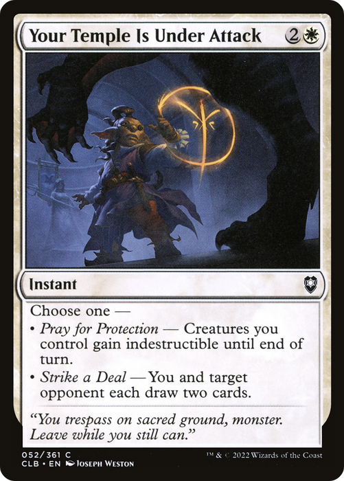 Your Temple Is Under Attack (CLB-052) - common - Foil