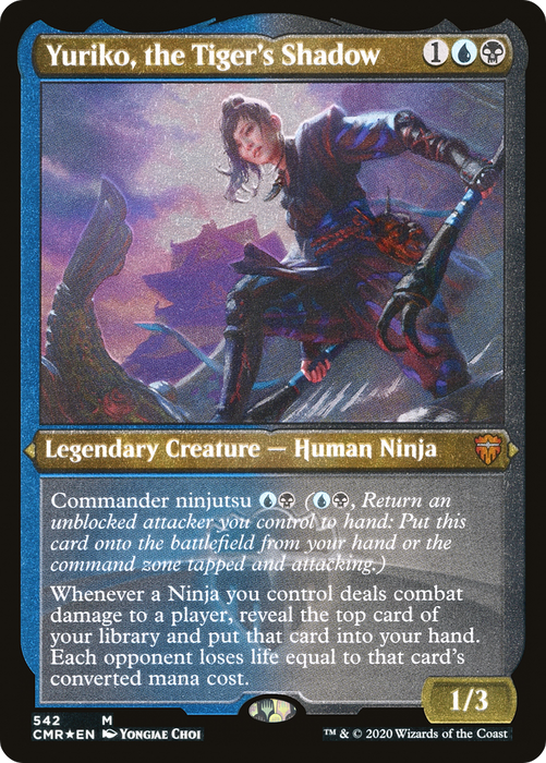 Yuriko, the Tiger's Shadow (CMR-542) - mythic - Etched Foil